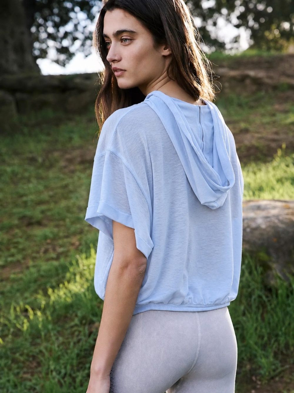 FP Movement by Free People Rally Tee in light blue, size XS. Like new condition.